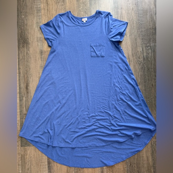 LuLaRoe Dresses & Skirts - LuLaRoe Carly Vibrant Blue Dress